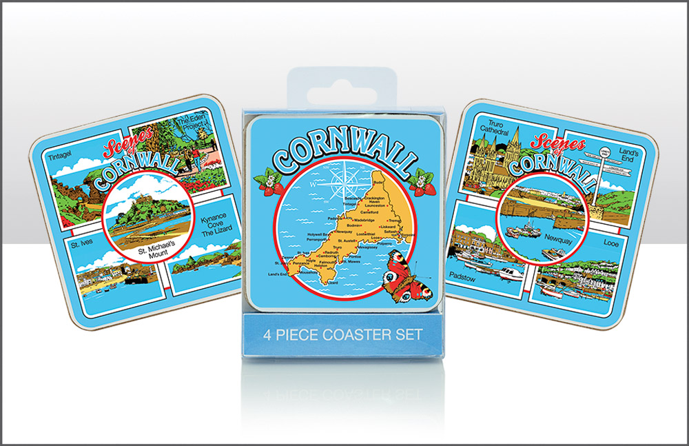Scenes of Cornwall Coasters