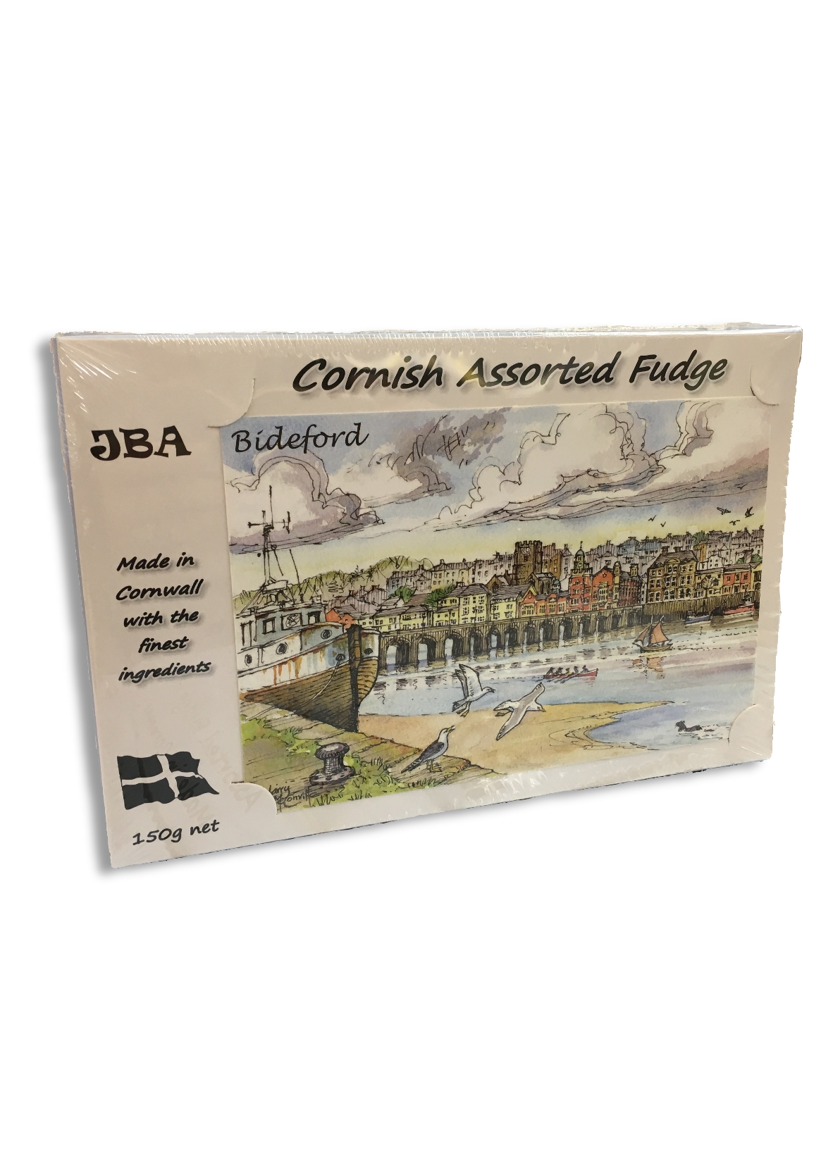 150g Made in Cornwall Assorted Fudge Postcard Box
