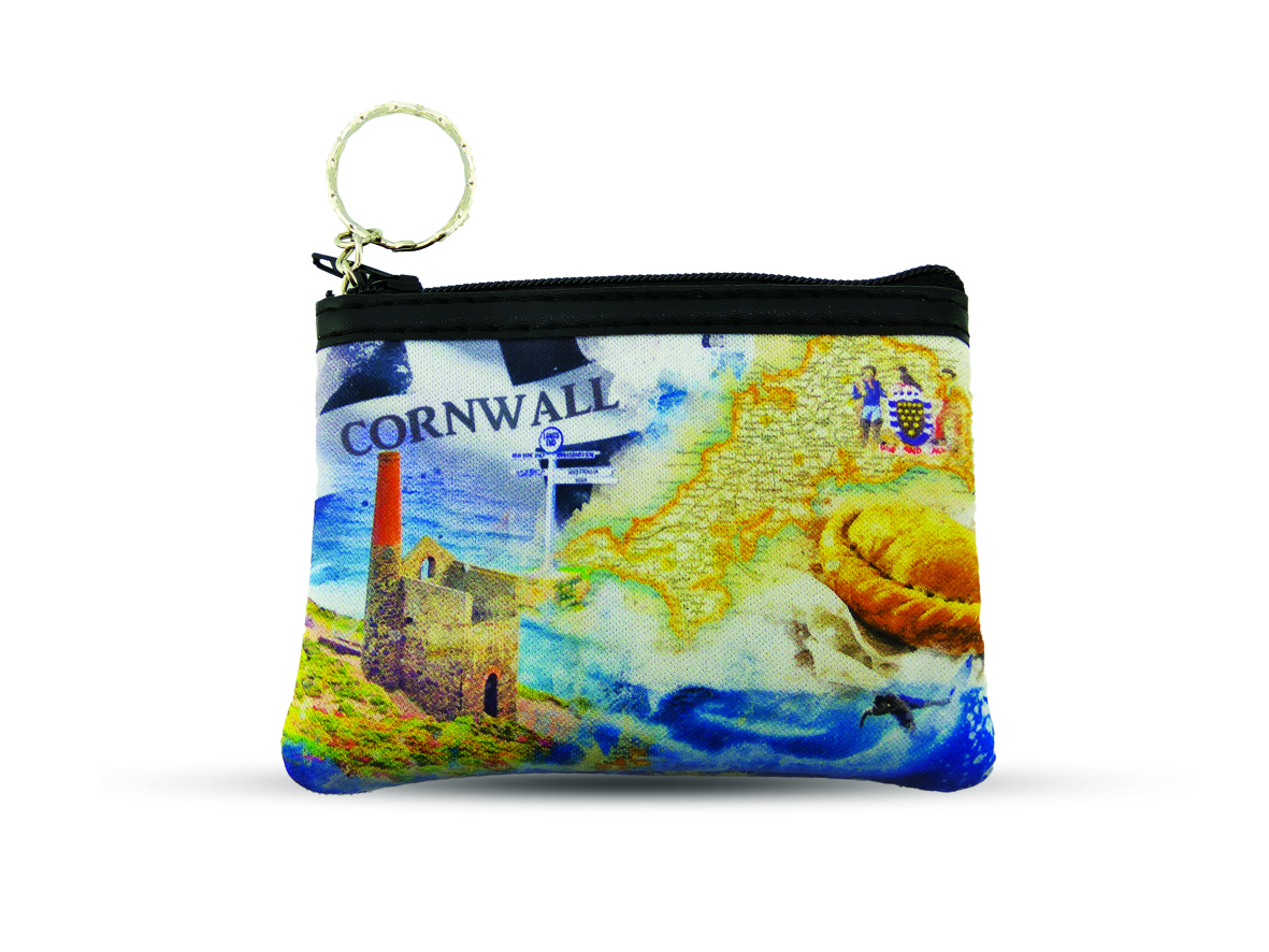 Cornwall Collage coin purse with keyring