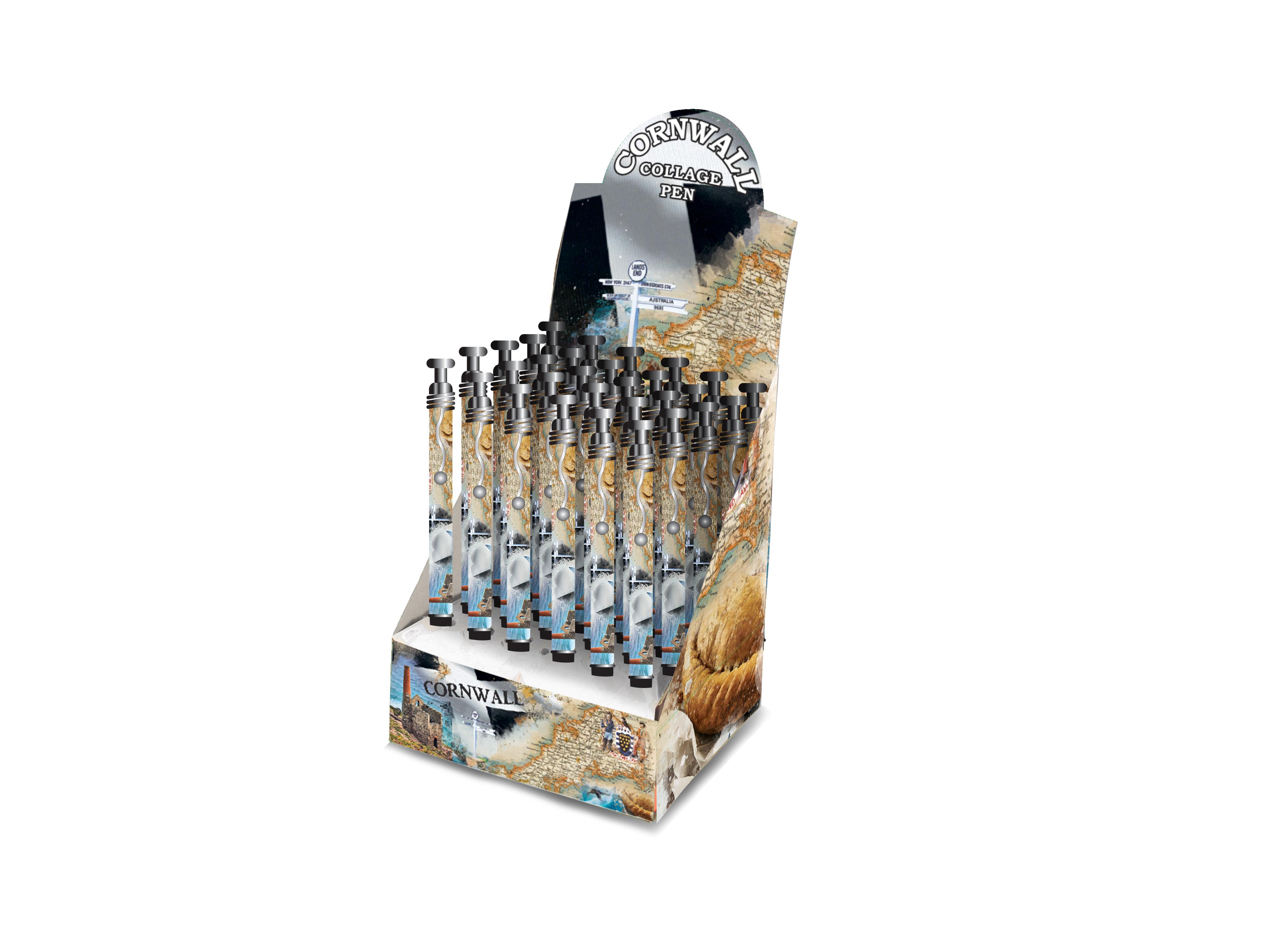 Cornwall Collage pen in display box