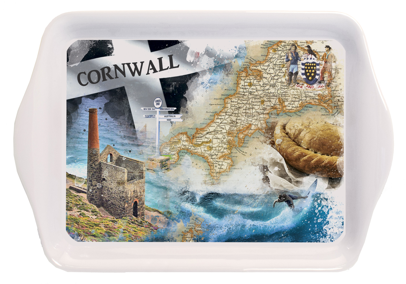 Cornwall Collage Scatter Tray