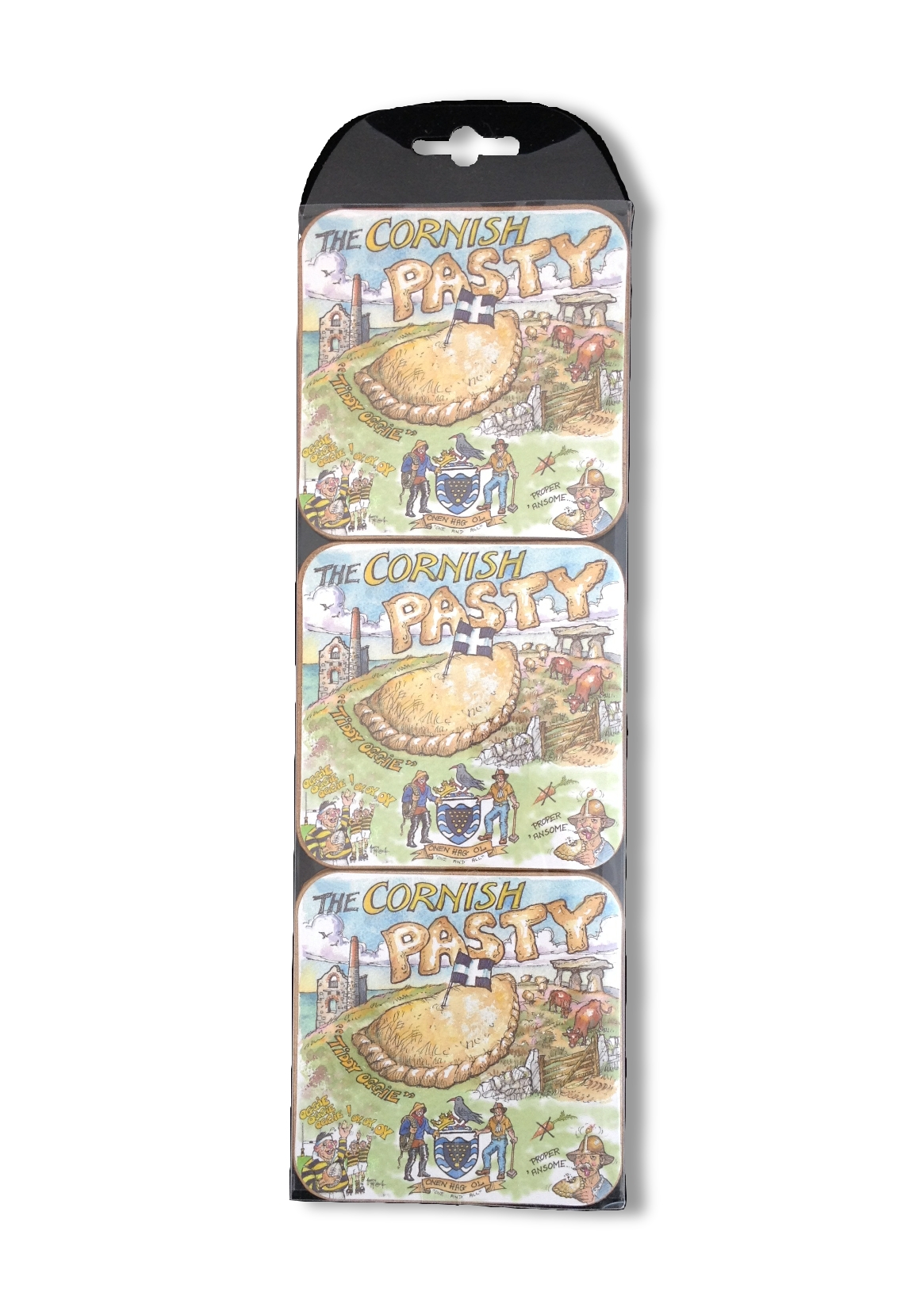 Pack of six Cornish Pasty Coasters