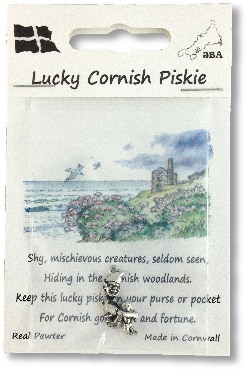 Carded Pewter Lucky Piskie