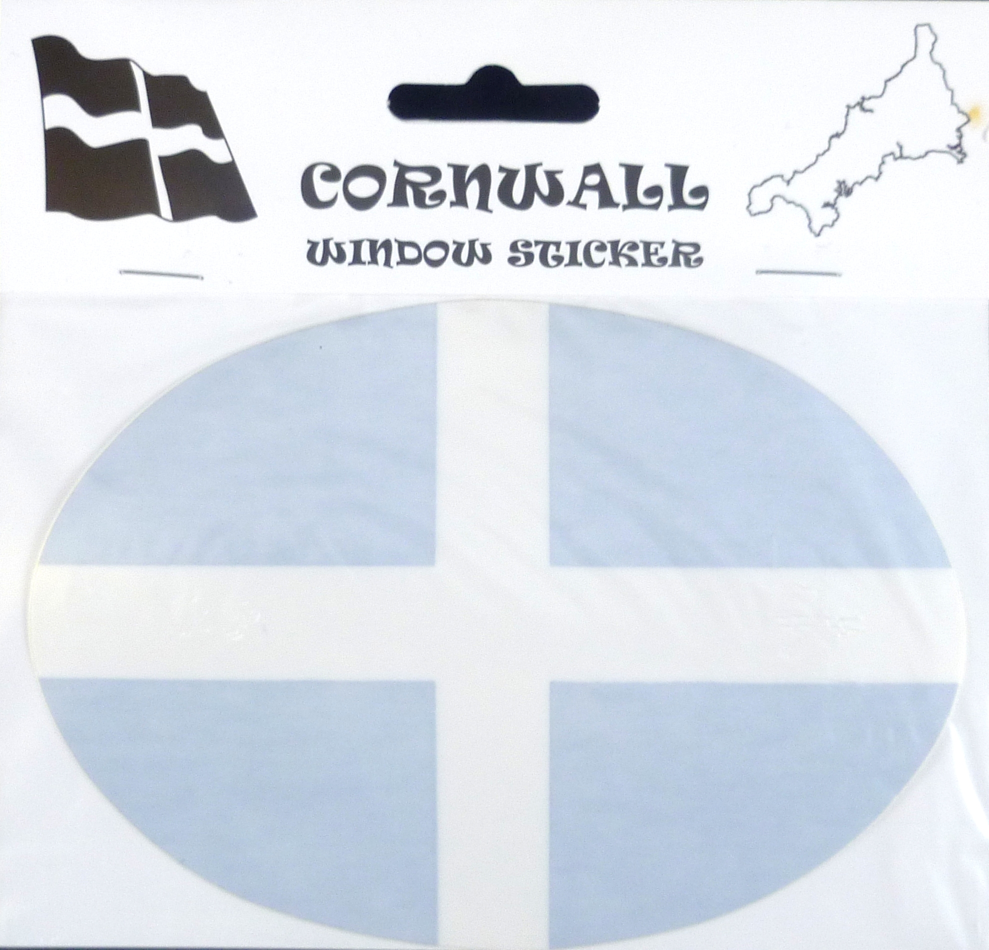 Cornwall Flag Oval Window Sticker