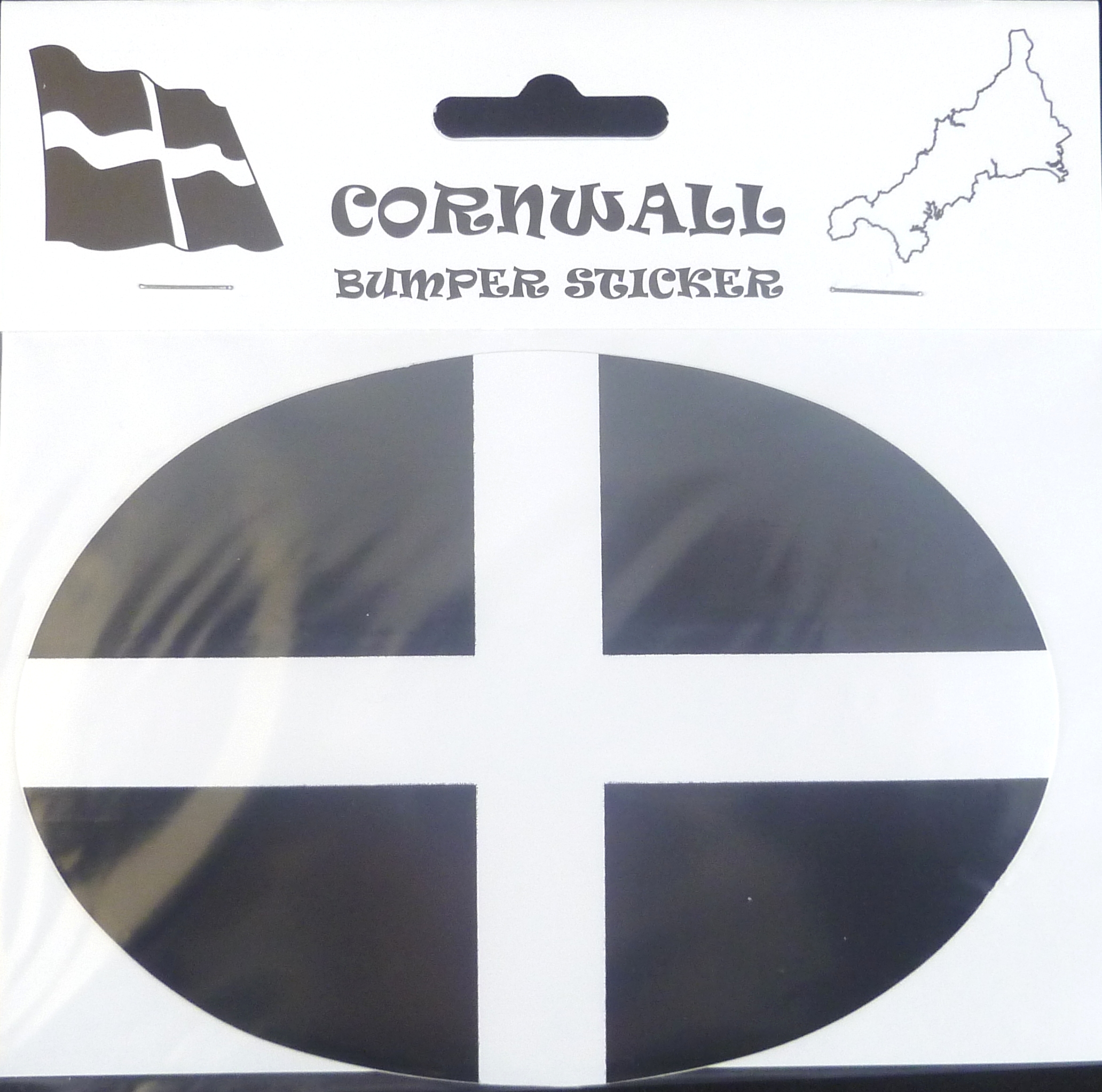Cornwall Flag Oval Bumper Sticker
