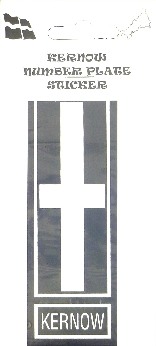 Cornwall flag number plate sticker