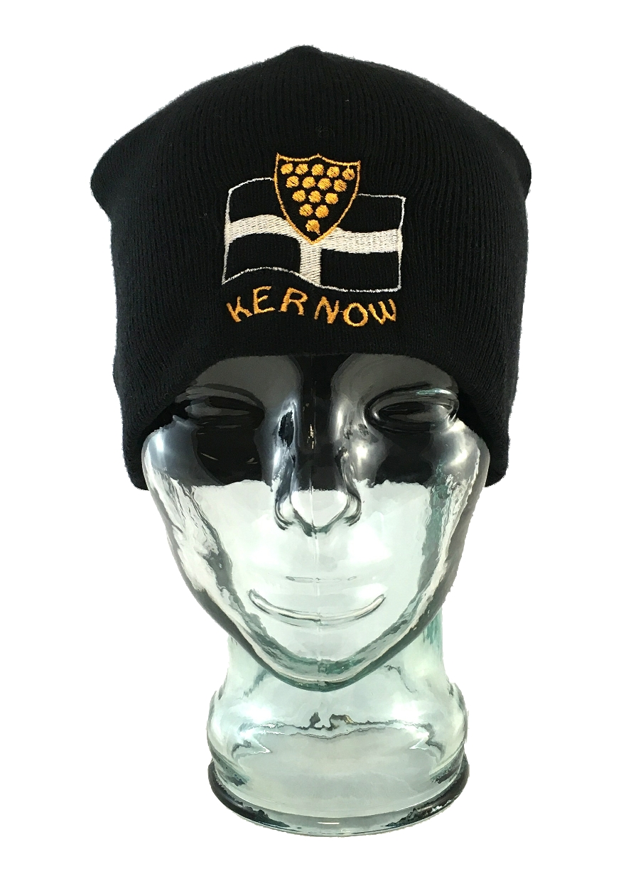Kernow Flag & Shield Embroidered Beanie Hat
