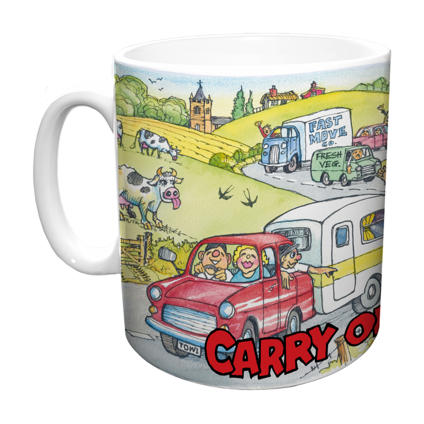 Carry on Caravanning Tail Back Mug