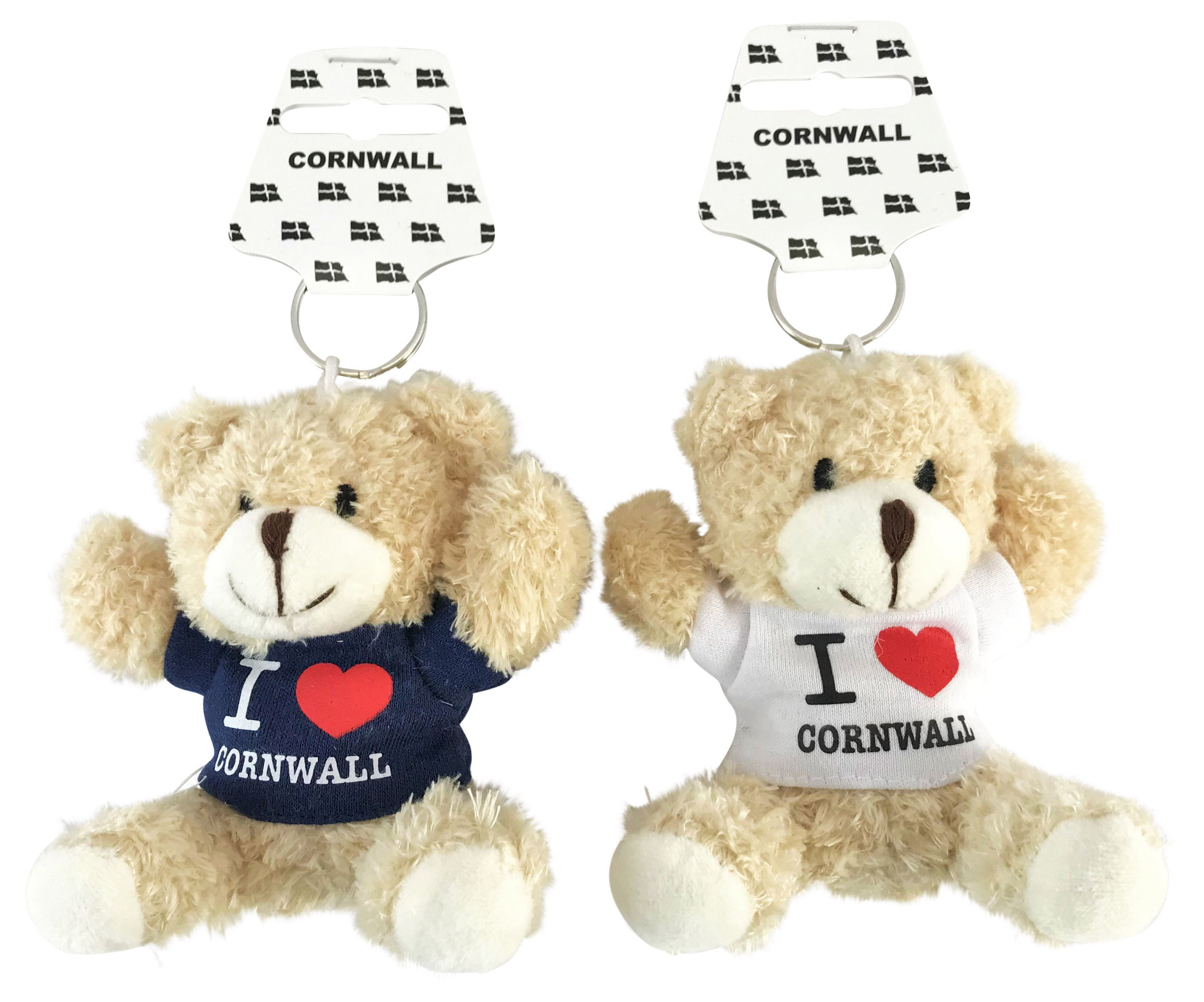 I Love Cornwall Plush Teddy Keyring
