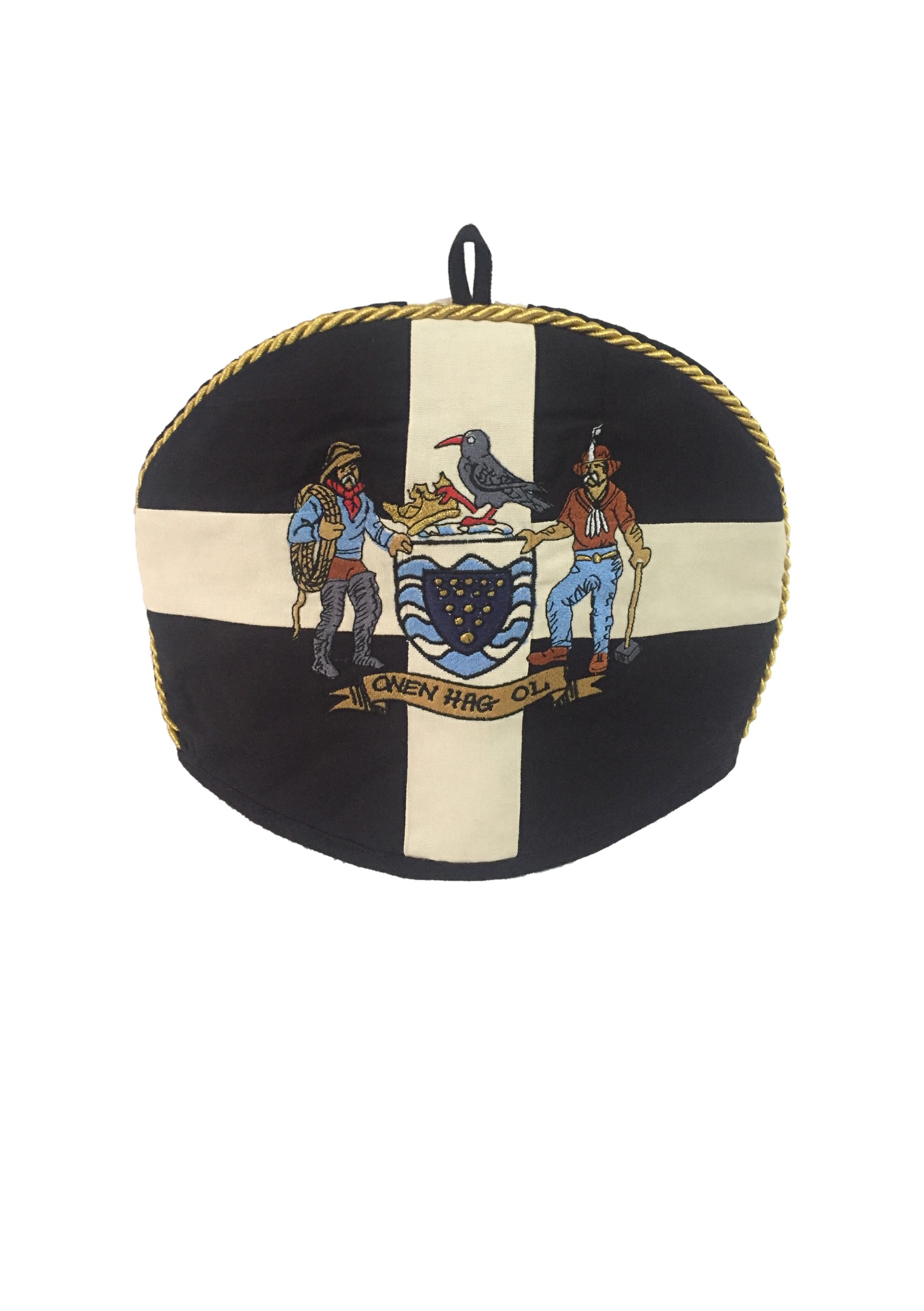 Cornwall Flag and Crest Embroidered Tea Cosy