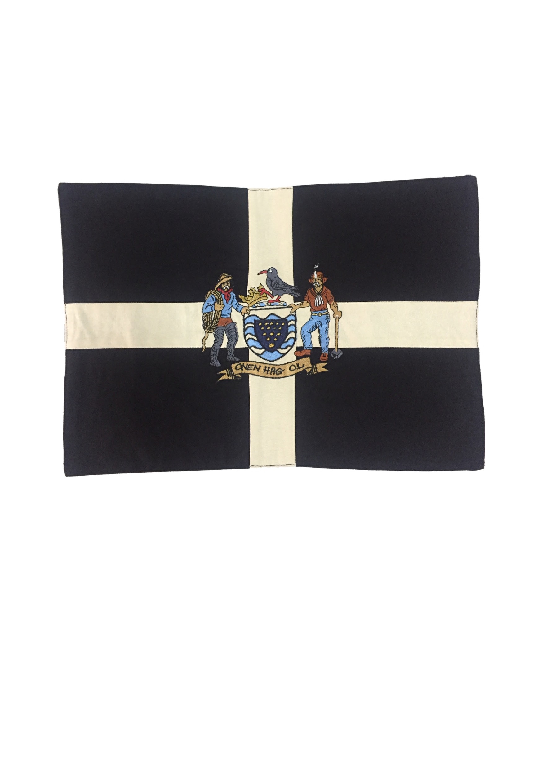 Cornwall Flag and Crest Embroidered Placemat