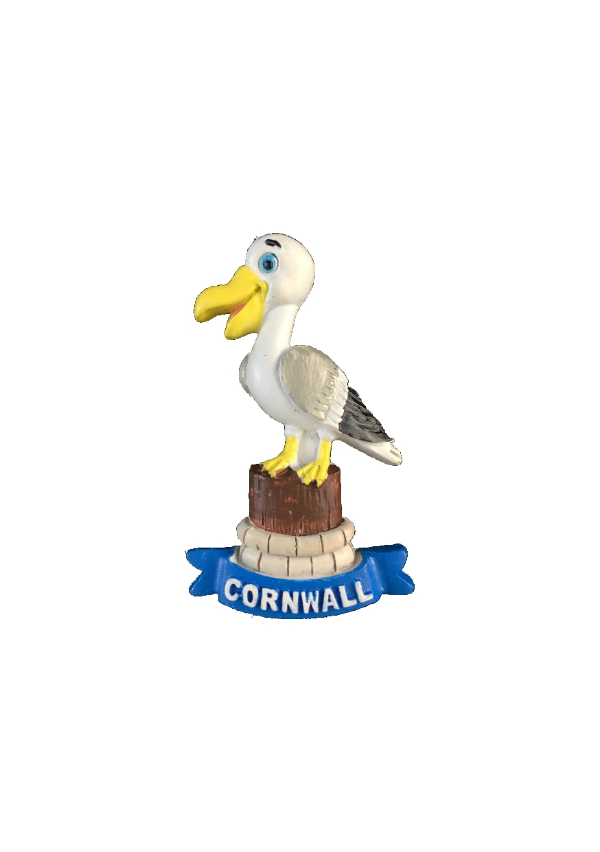 Resin Seagull Cornwall Magnet