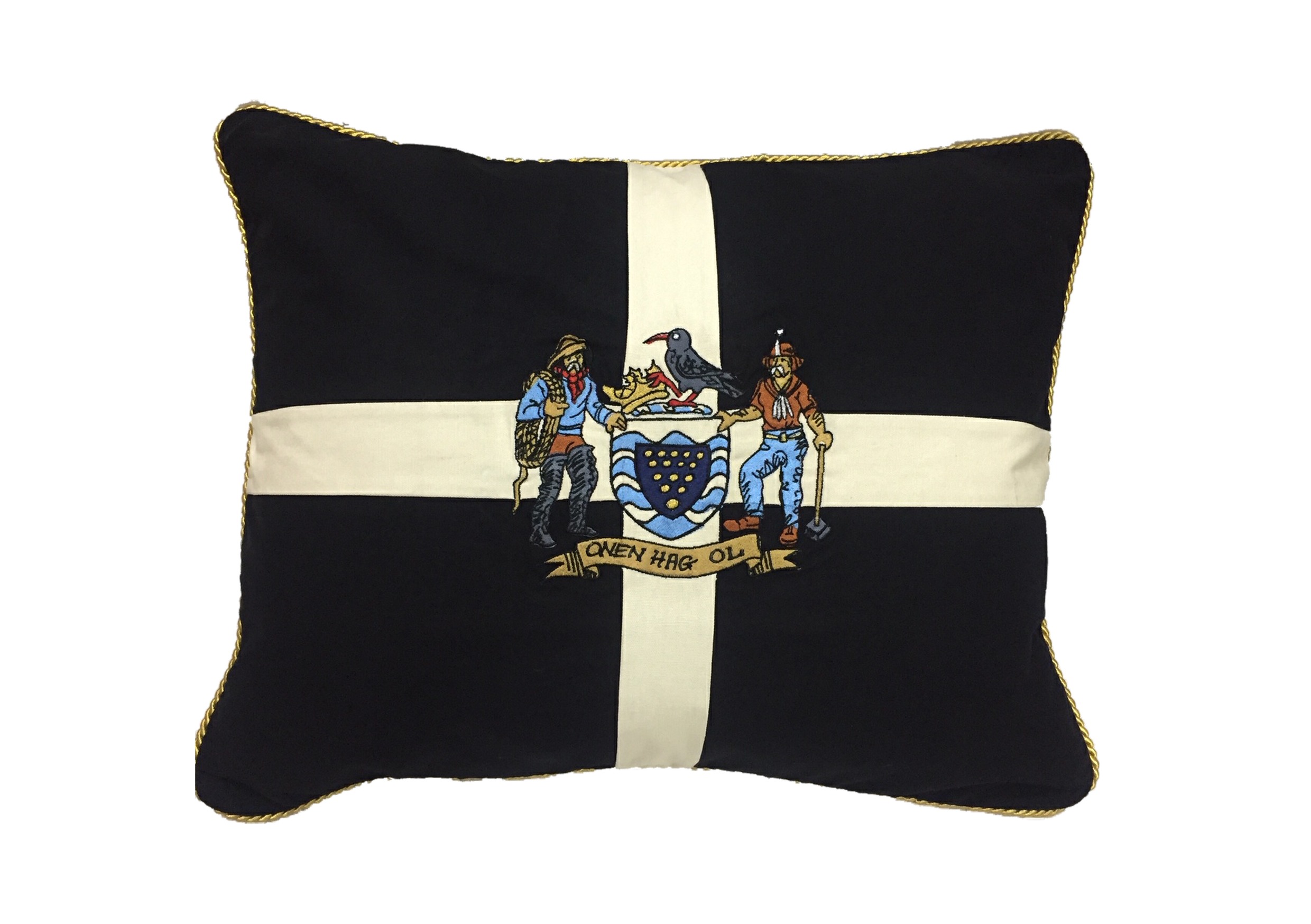 Cornwall Embroidered Cushion 21'' x 27''
