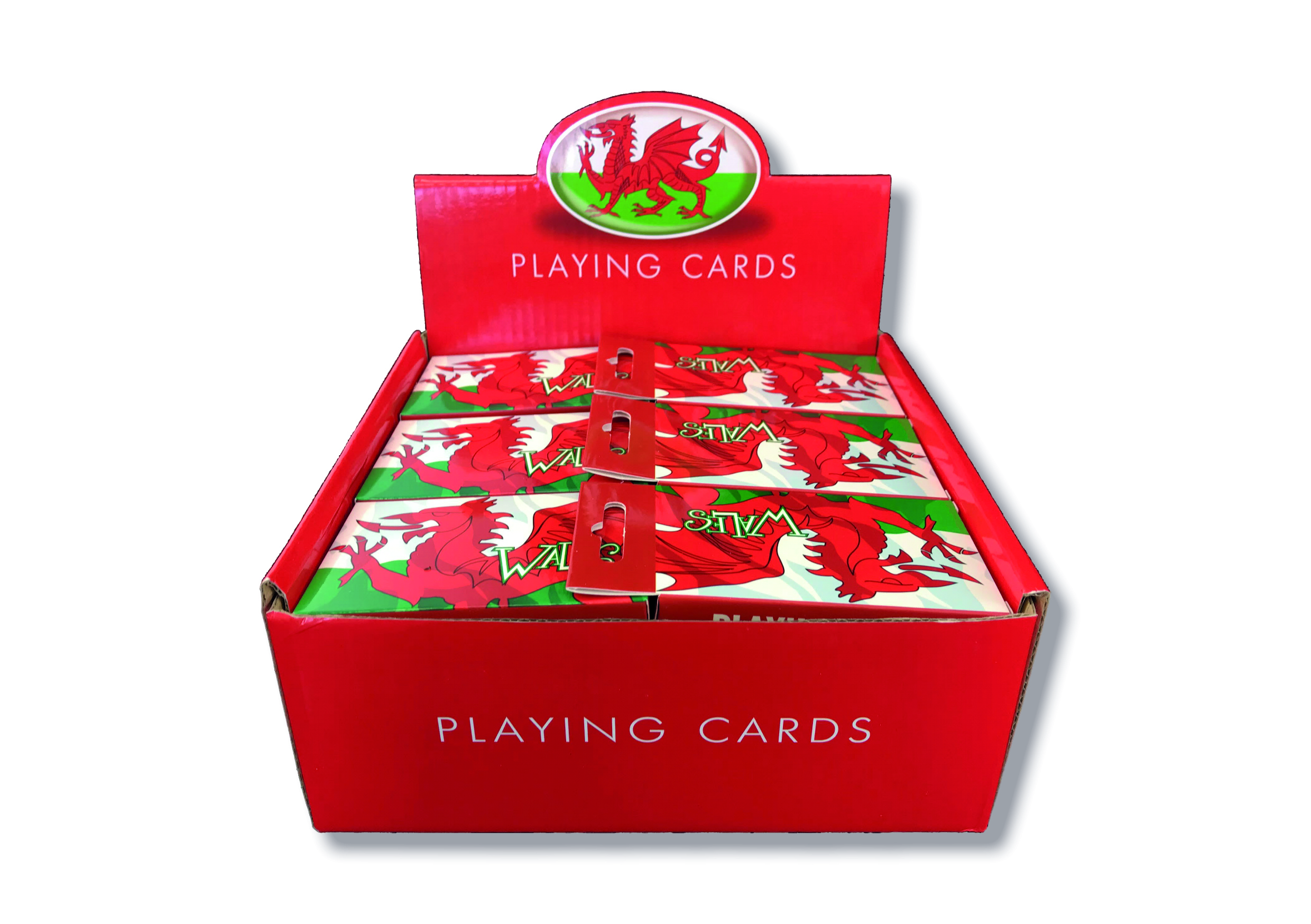 Wales Wavy Flag Playing Cards in display box