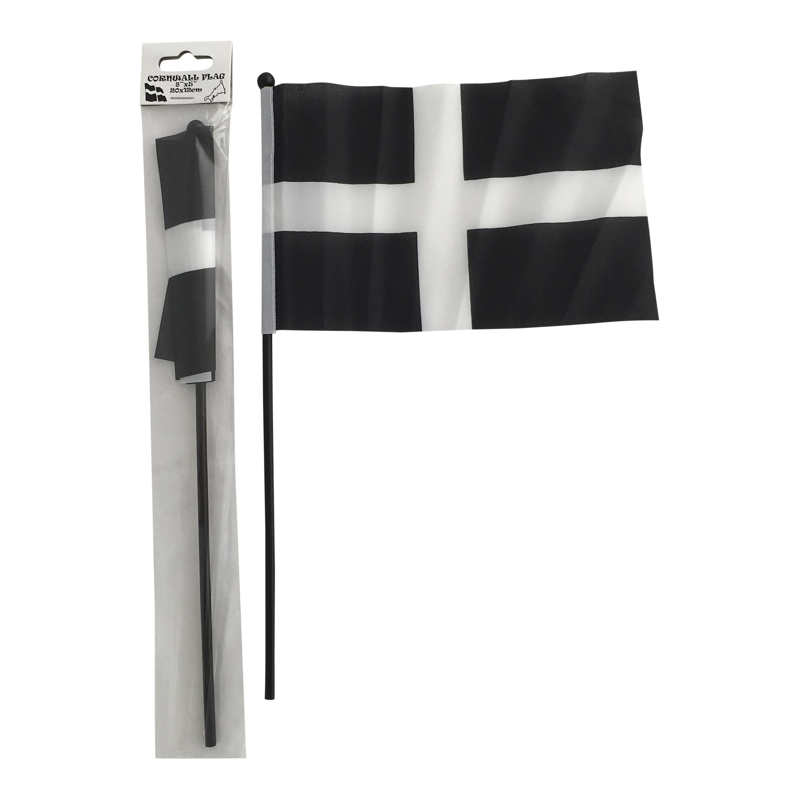 8'' x 5'' Cornwall Flag Hand Waver