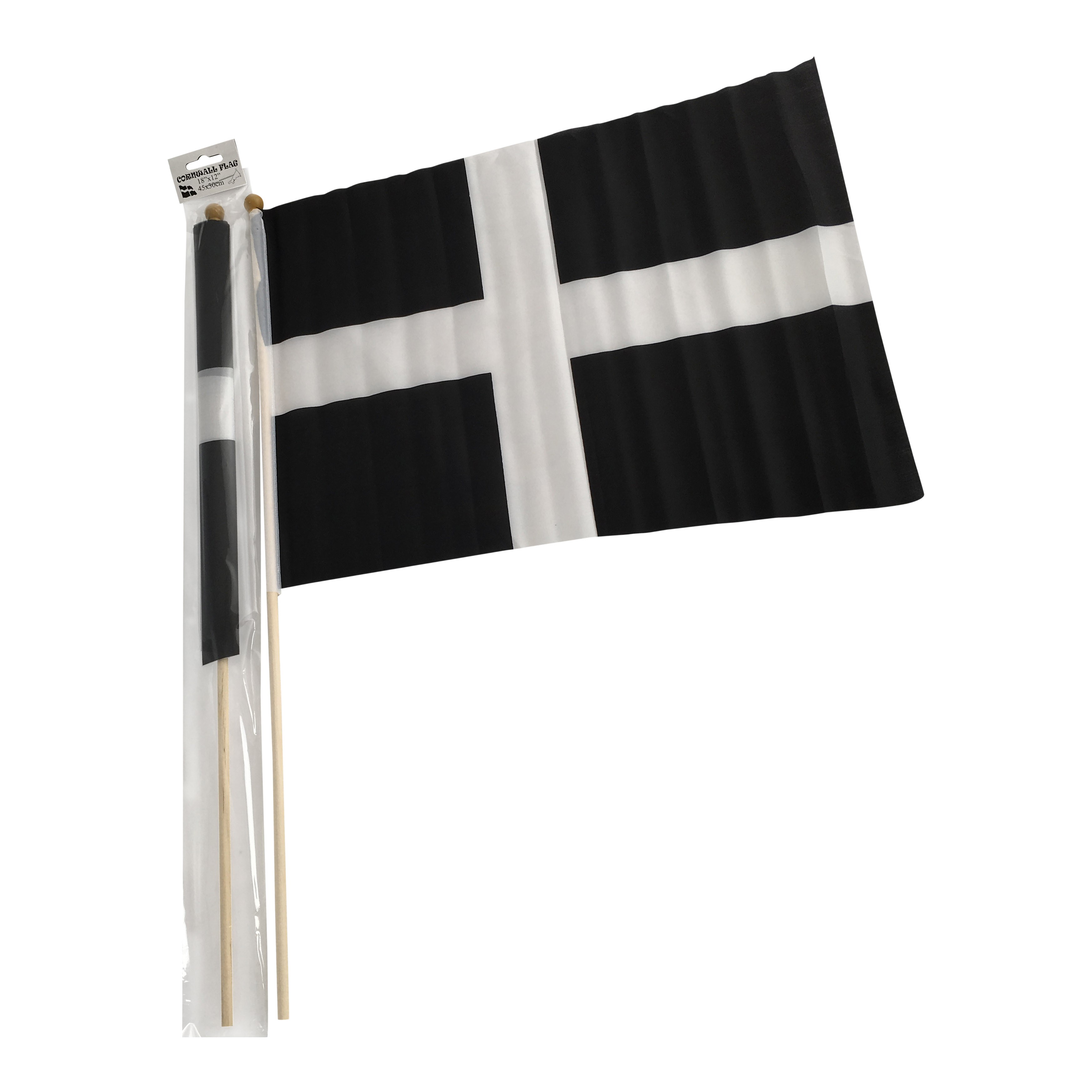 18'' x 12'' Cornwall Flag Hand Waver