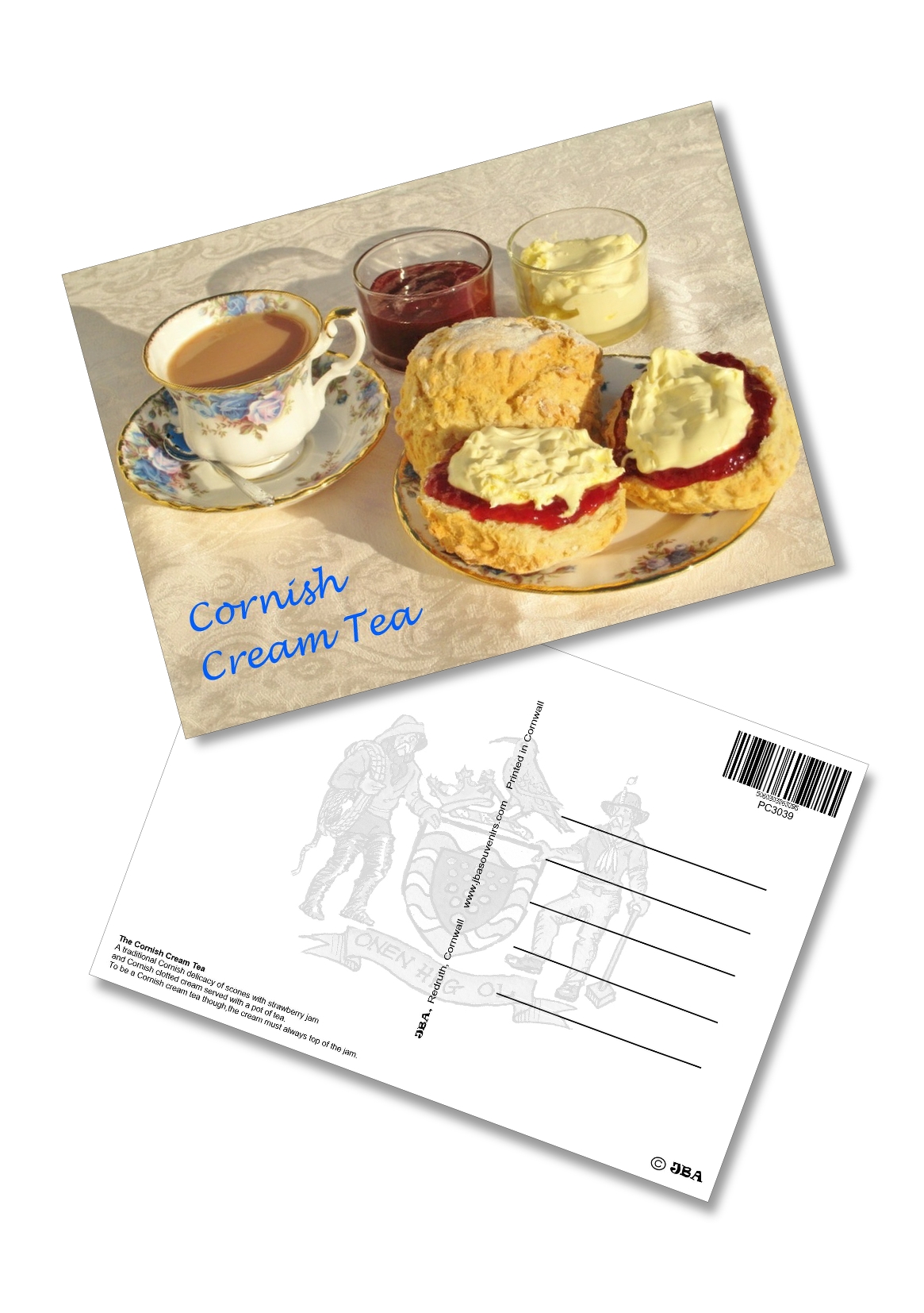 Cornwall Cream Tea Photo Postcard