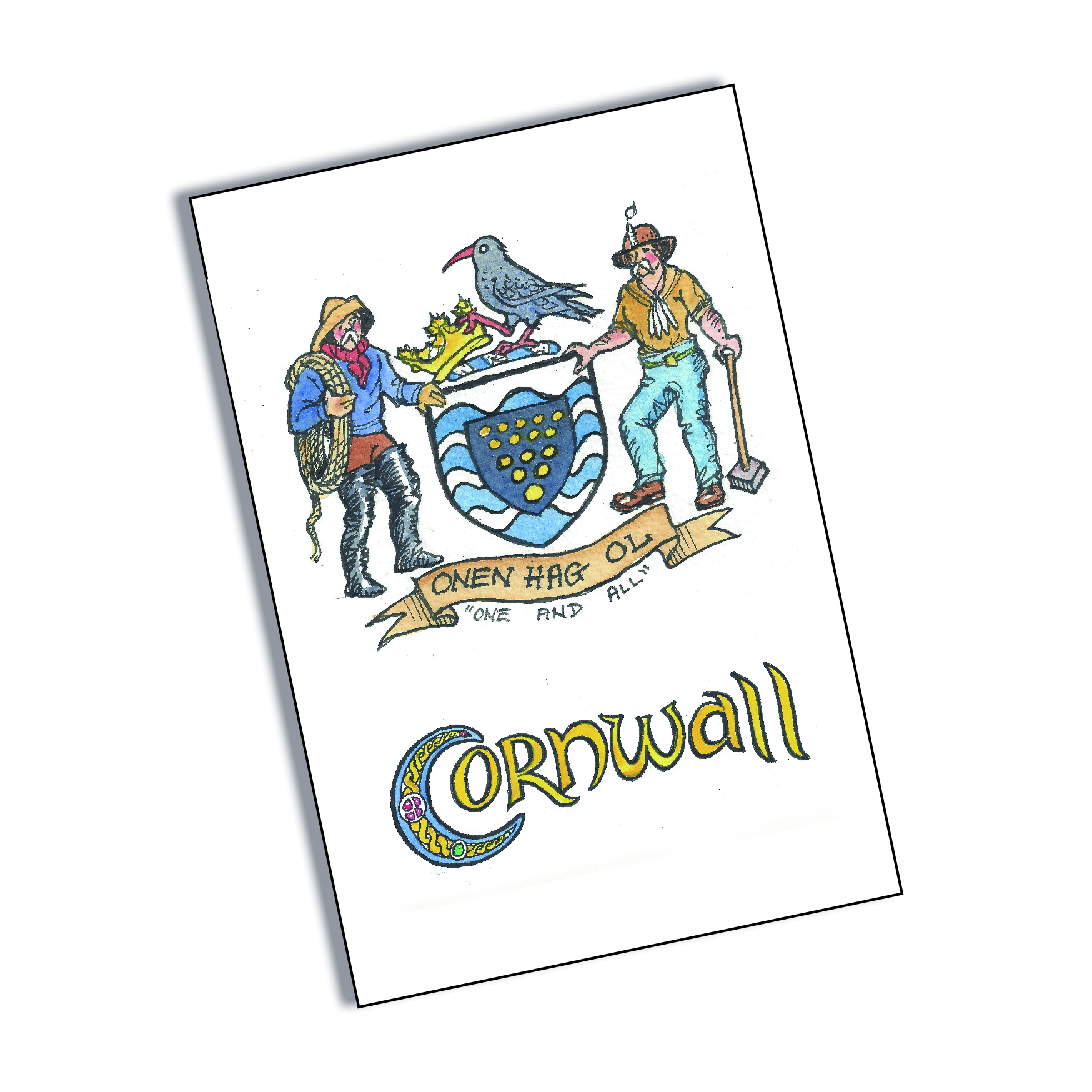 Tin Plate Magnet Cornwall Crest