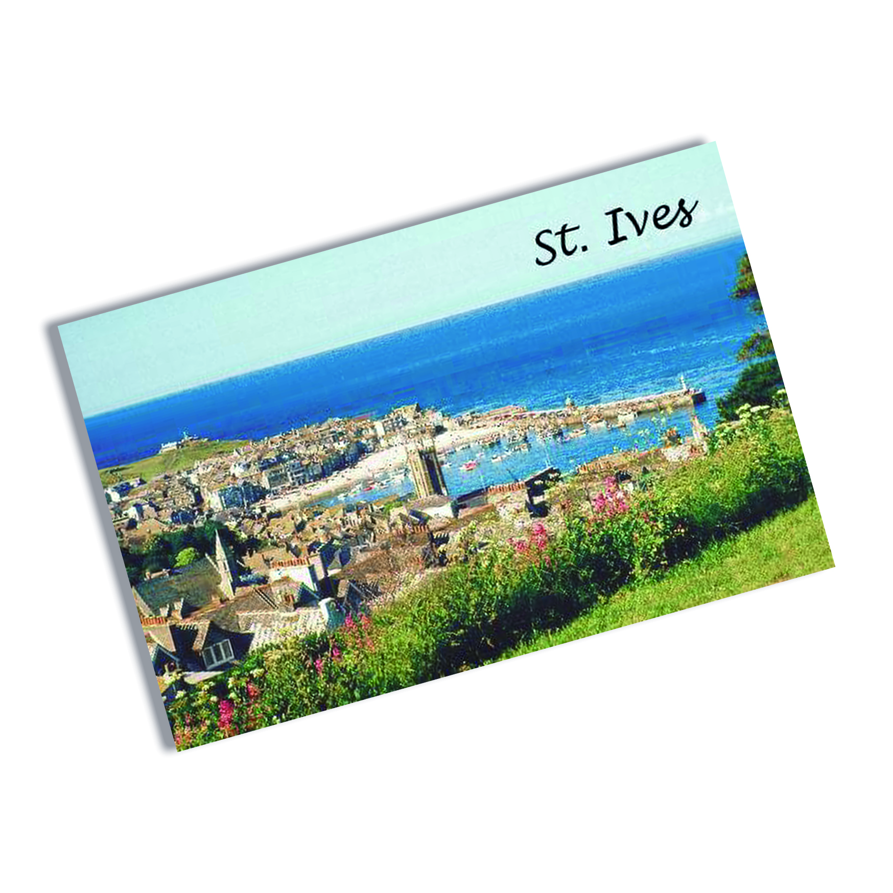 Tin Plate Magnet St Ives Harbour and Island