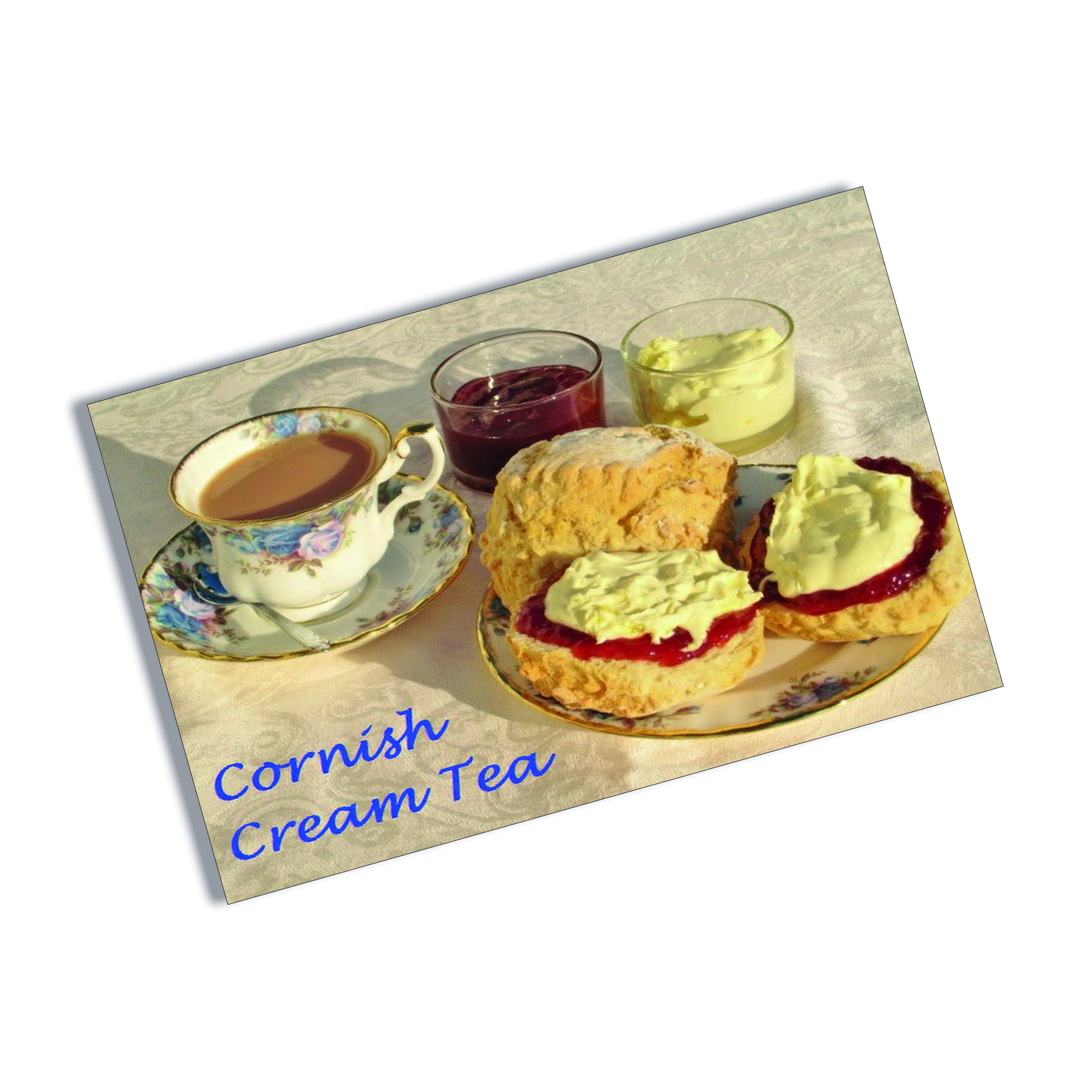 Tin Plate Magnet Cornish Cream Tea Photo