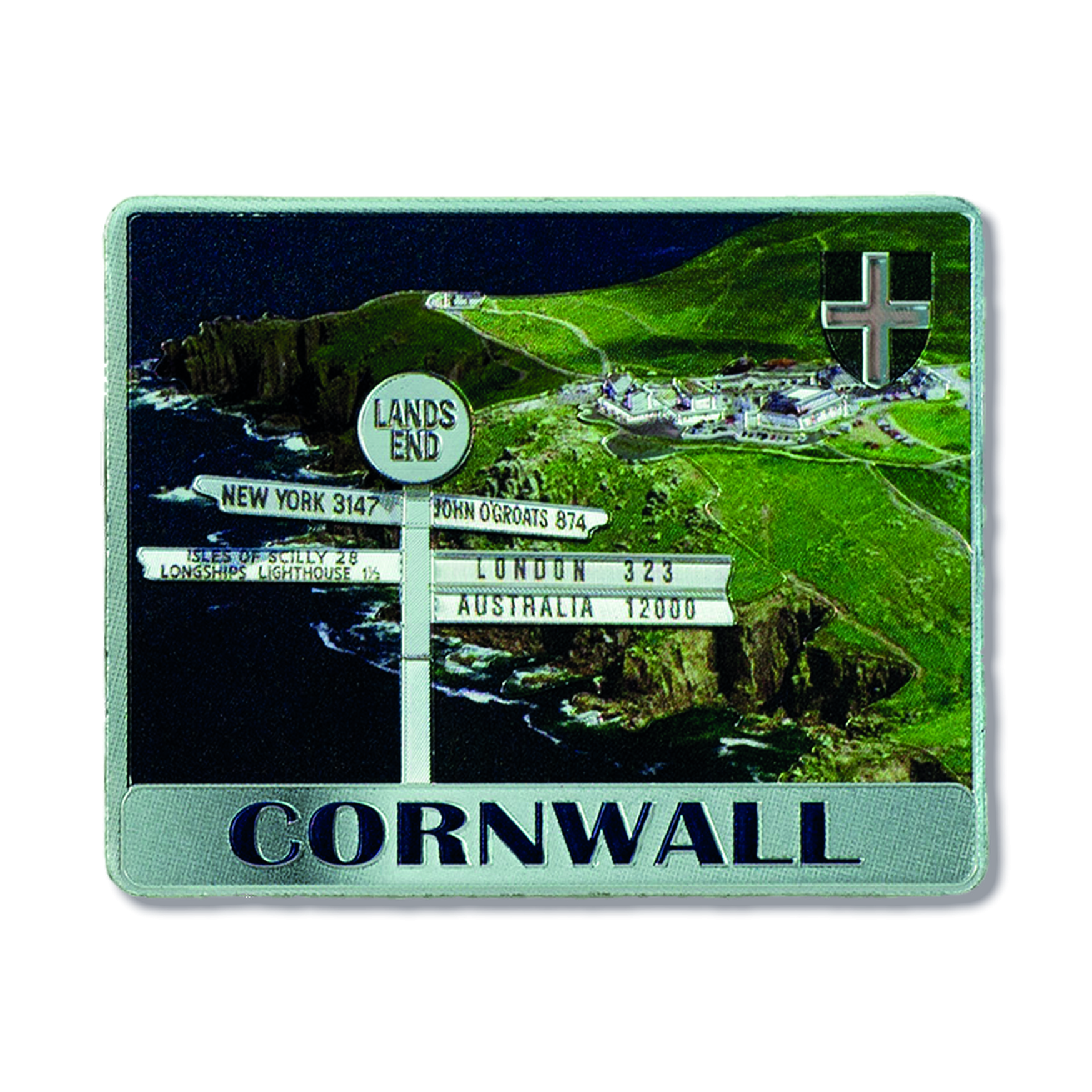 Foil Magnet Cornwall Land's End sign