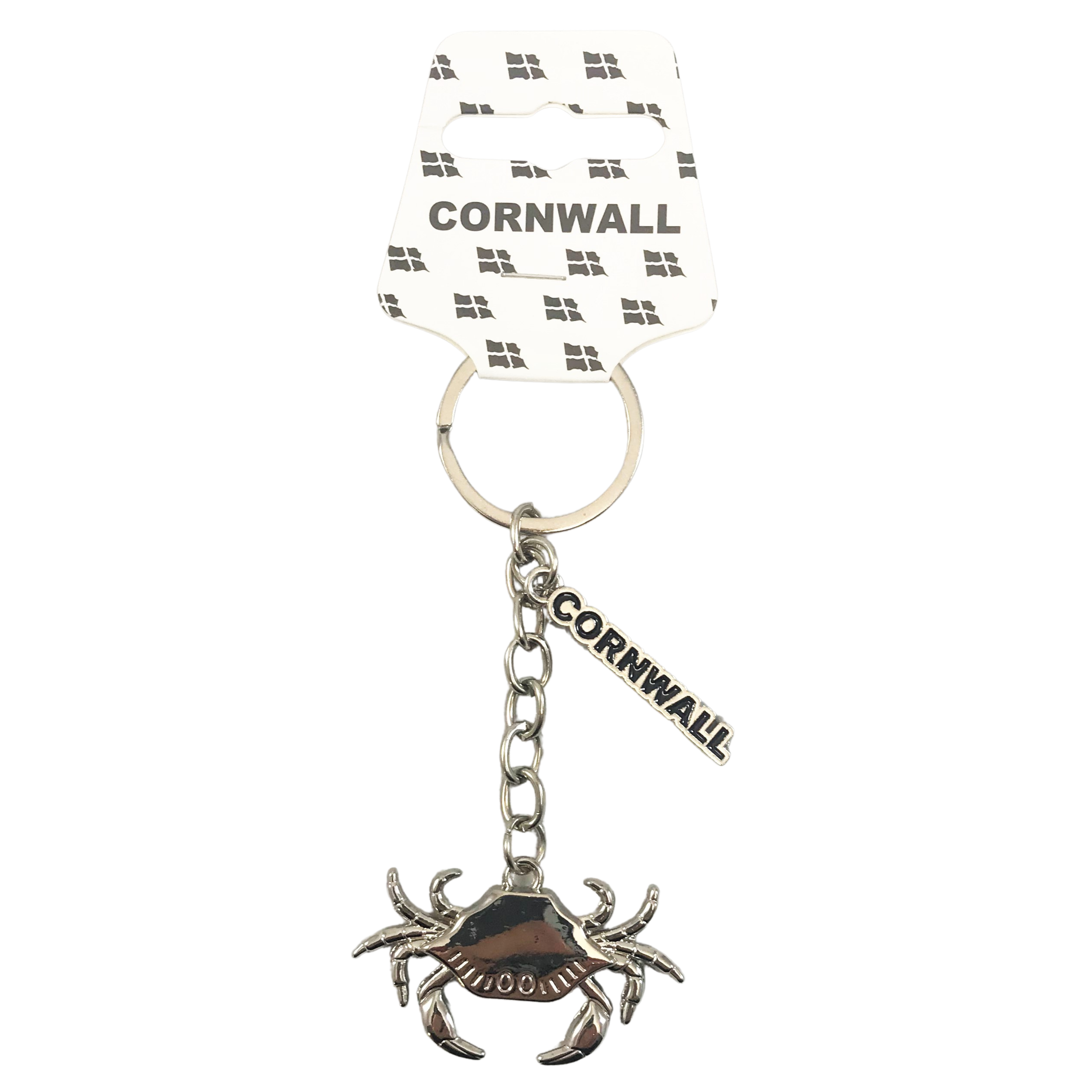 Cornwall Crab Metal Keyring